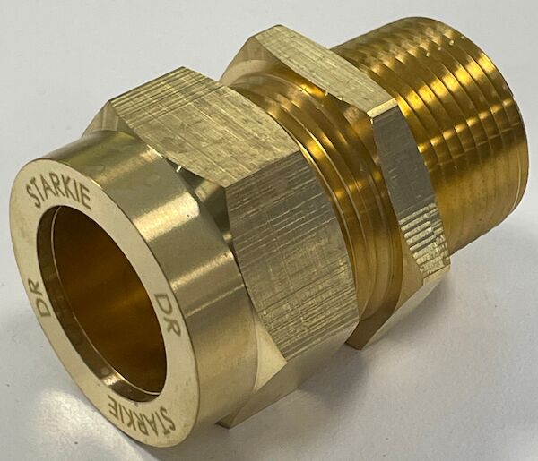 STARKIE #11 x  25mm copper to iron male straight coupling - Lead free
