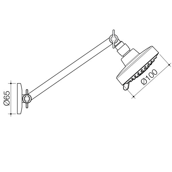 Splash Hi-Rise Adjustable Wall Shower 5 Function - Chrome