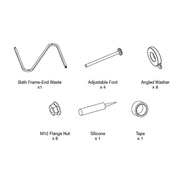 Bath Support Frame - End Waste
